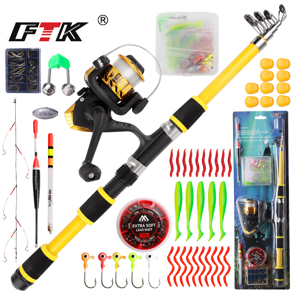 Fishing Rod Carbon Fiber - FTK 1.8m Fishing Rod and Reel