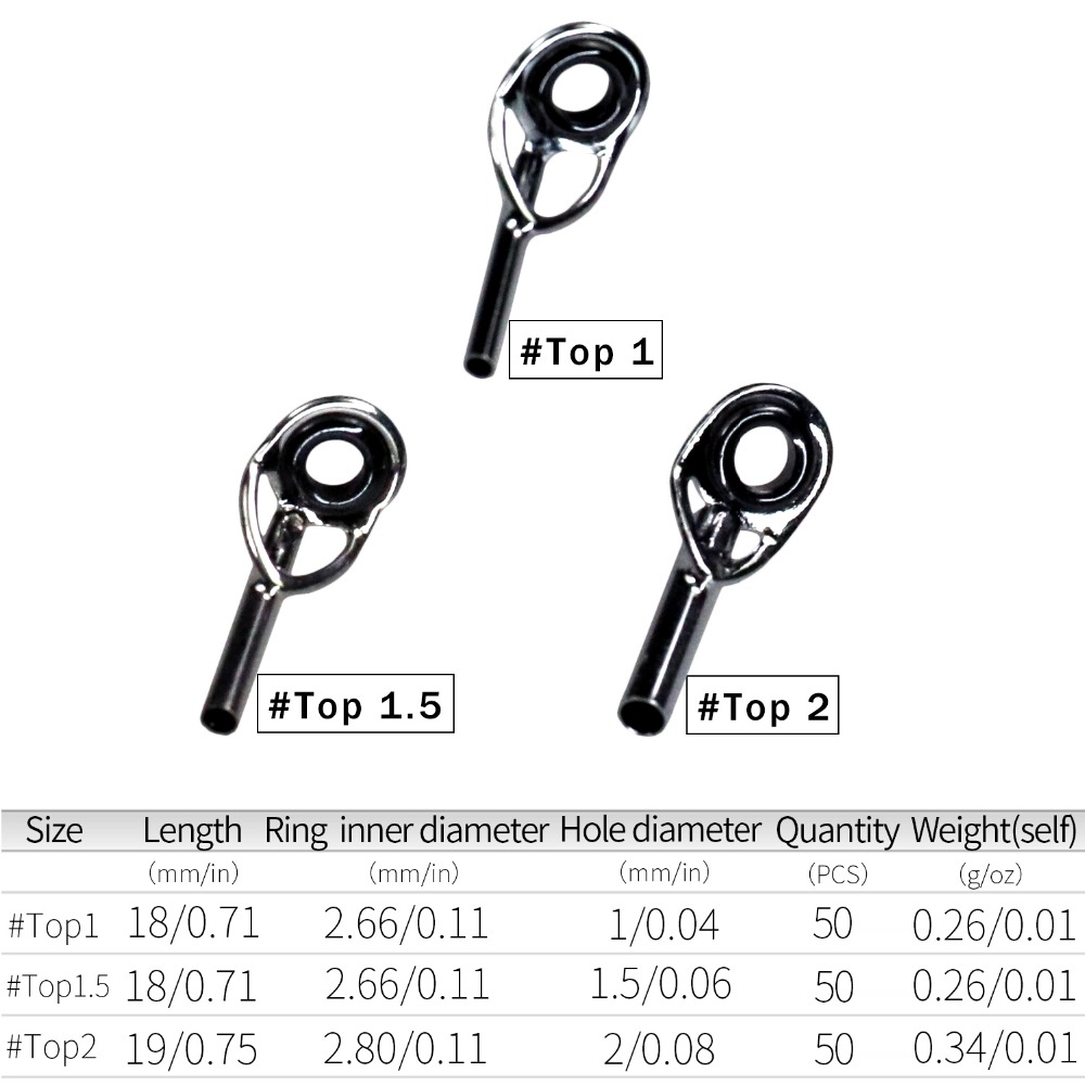 50pcs 1mm 1.5mm 2mm Fishing Ro - Fishing Rod Tip Replacement 리뷰 및 가격