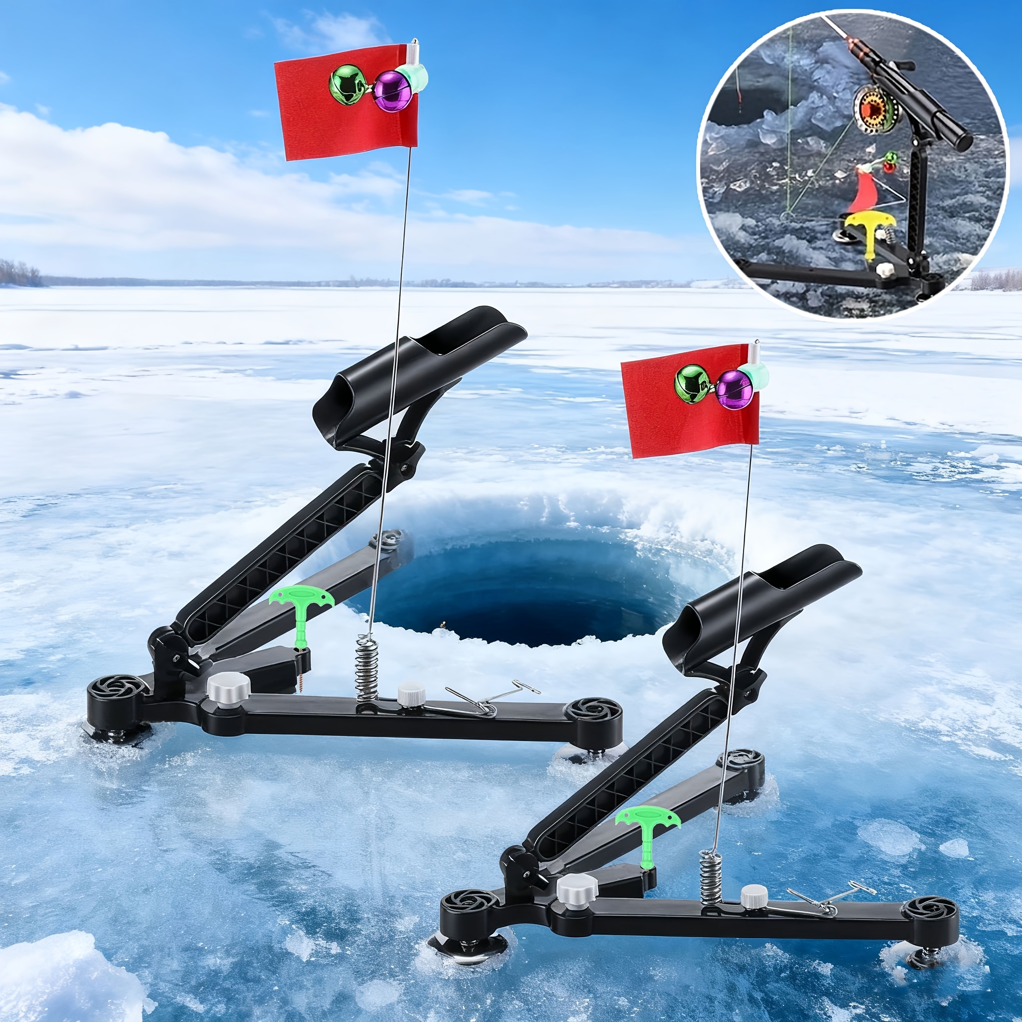 Foldable Ice Fishing Rod Holde - Fishing Rod Ice 리뷰 및 가격