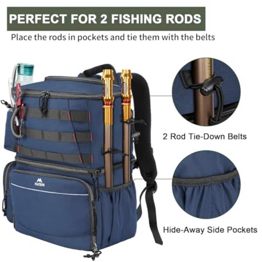 Fishing Backpack, Water Resist - Fishing Rod Holder 리뷰 및 가격