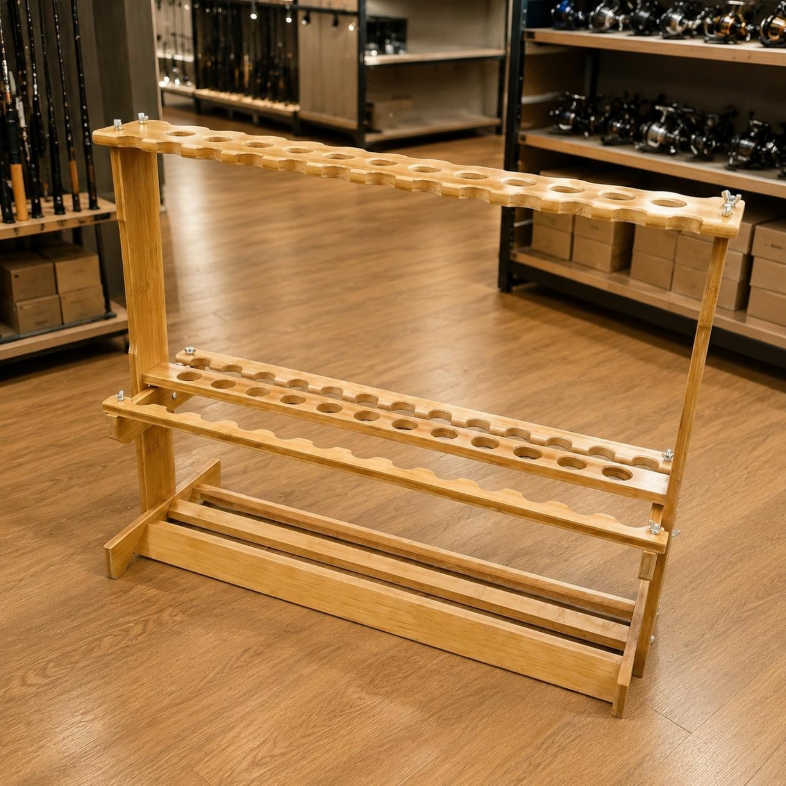 Bamboo Fishing Rod Rack Circul - Fishing Rod Rack 리뷰 및 가격