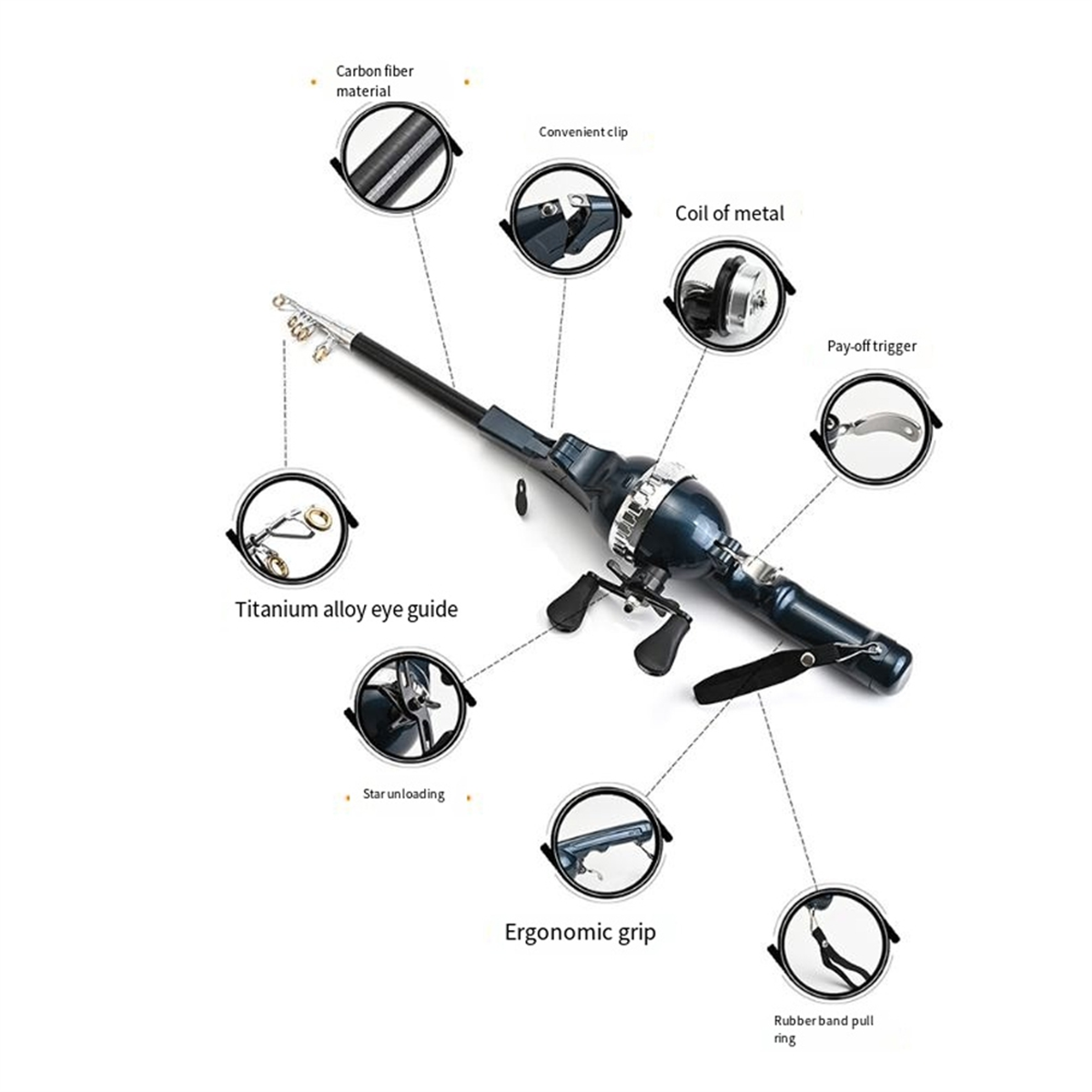 X59A_Portable Folding Fishing  - Fishing Rod Travel 리뷰 및 가격
