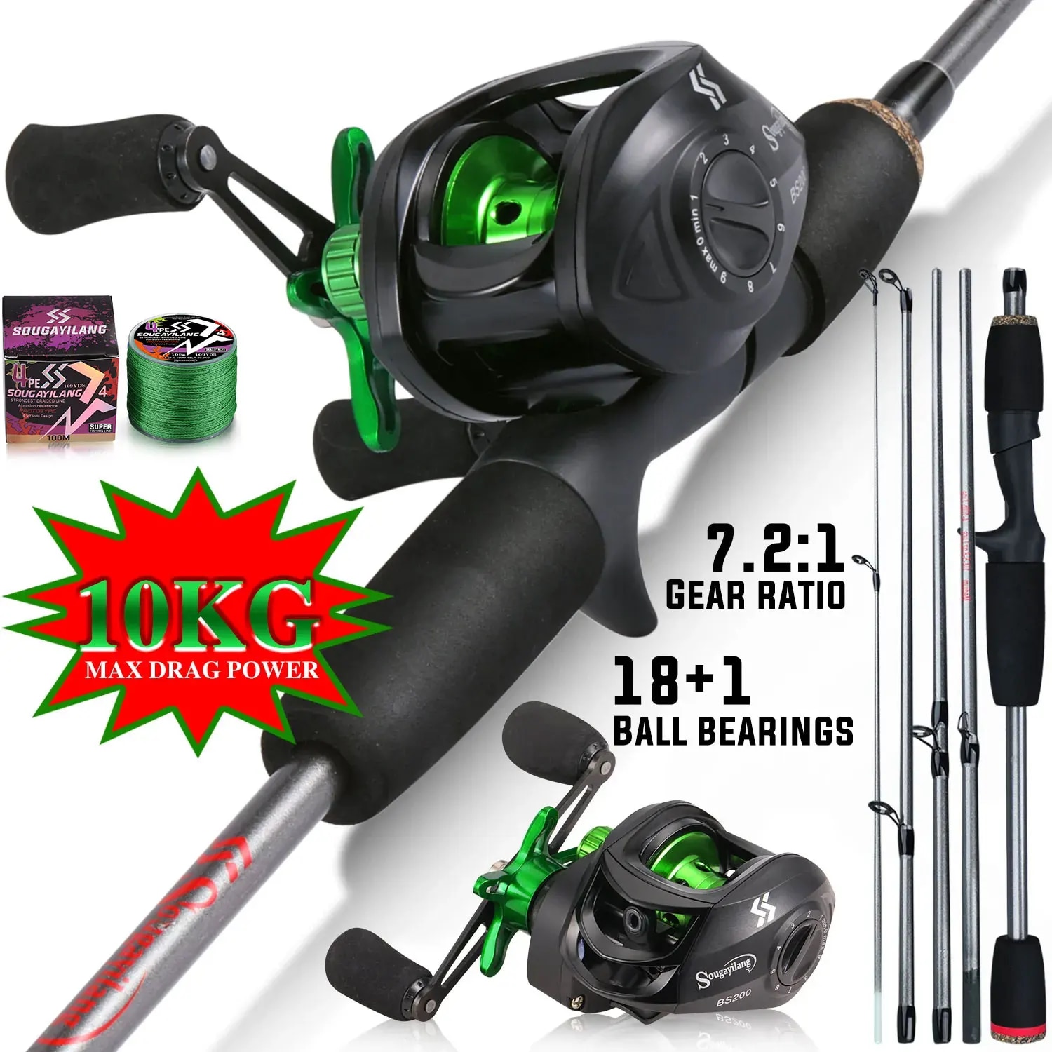 Sougayilang Fishing Rod Combo  - Fishing Rod Carbon Fiber 리뷰 및 가격