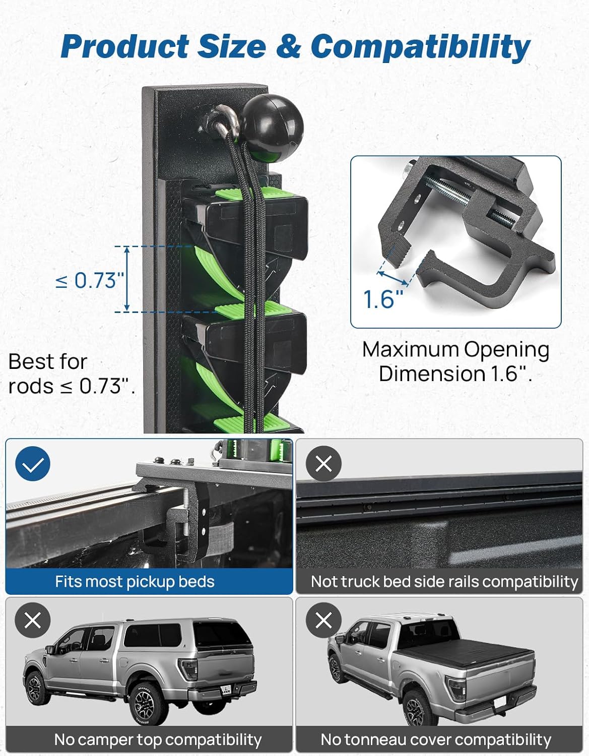 JOYTUTUS Truck Bed Fishing Rod - Fishing Rod Boat 리뷰 및 가격