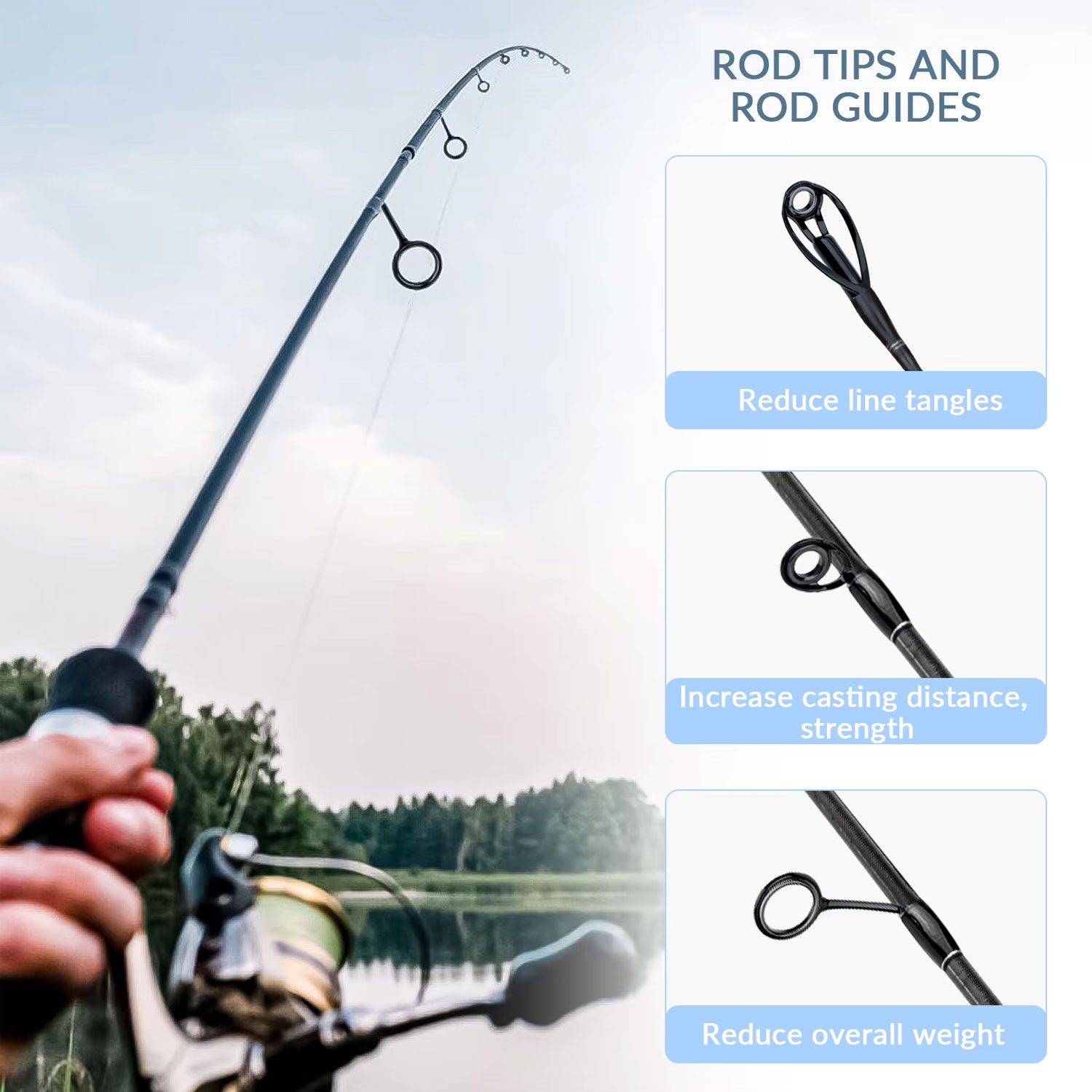 40pcs Colorful Fishing Rod Gui - Fishing Rod Guide Replacement 리뷰 및 가격
